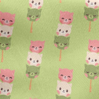 Three-color Cat Dumplings Jersey Backed Fleece