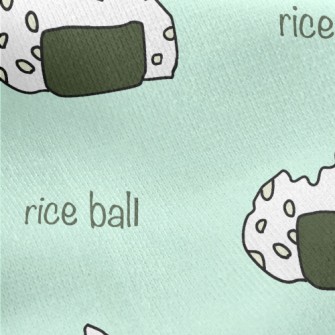 Rice Ball Bite Doodle Jersey Backed Fleece