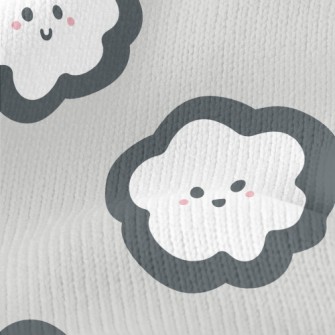 Cartoon Hand Drawn White Cloud Stretch Jersey