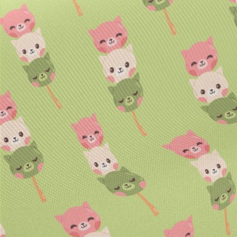 Three-color Cat Dumplings Midweight Cotton Poplin
