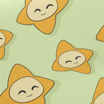 Happy Smiley Star Midweight Cotton Poplin