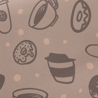 Americano Coffee And Donuts Twill