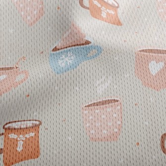 Marshmallow Cocoa Athletic Mesh Flat Back