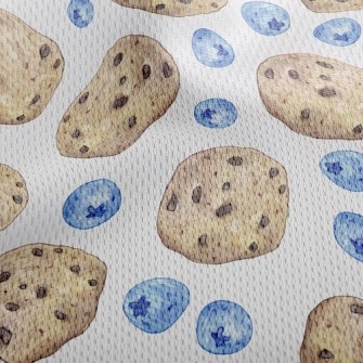 Blueberry Oatmeal Cookies Athletic Mesh Flat Back