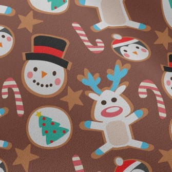 Cute Christmas Character Cooki Chiffon