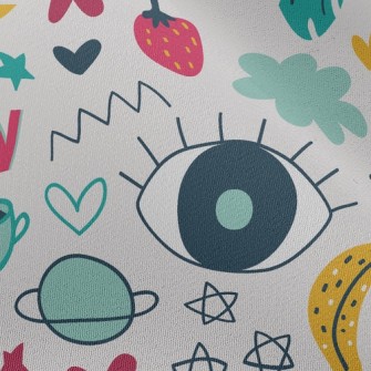 Big Eyes Pattern Chiffon
