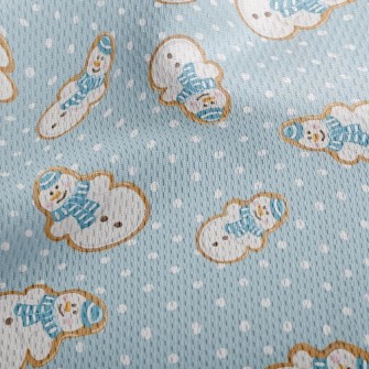 Snowman Fondant Cookies Athletic Mesh Flat Back