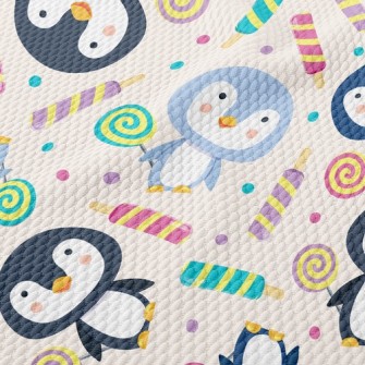 Penguin Holding Lollipop In Ha Birdseye Piqué