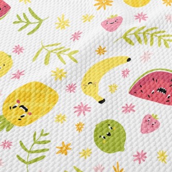 Funny Expression Fruit Birdseye Piqué