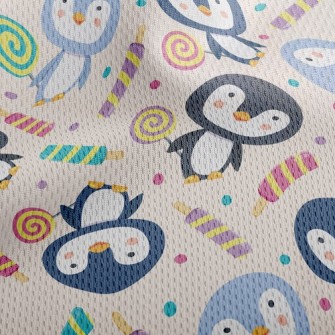 Penguin Holding Lollipop In Ha Athletic Mesh Flat Back