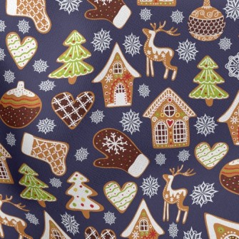 Christmas Decorated Snowflake  Stretch Ponte