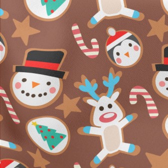 Cute Christmas Character Cooki Stretch Ponte