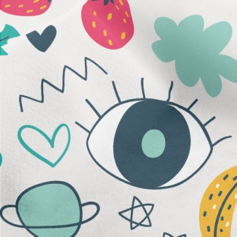 Big Eyes Pattern Micro Fleece