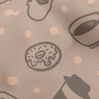 Americano Coffee And Donuts Micro Fleece
