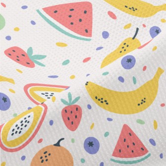 Colorful Mixed Fruits Piqué