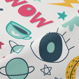 Big Eyes Pattern Piqué
