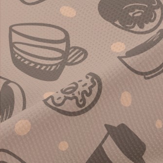 Americano Coffee And Donuts Piqué