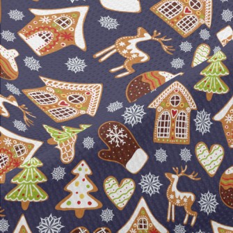 Christmas Decorated Snowflake  Piqué
