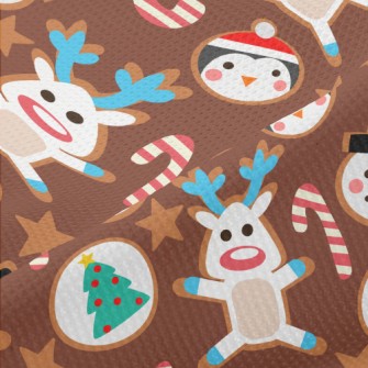 Cute Christmas Character Cooki Piqué