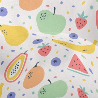 Colorful Mixed Fruits Lightweight Performance Linen