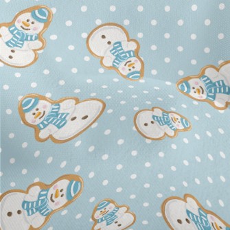 Snowman Fondant Cookies Lightweight Performance Linen