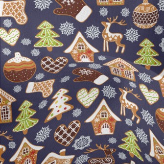Christmas Decorated Snowflake  Lightweight Performance Linen