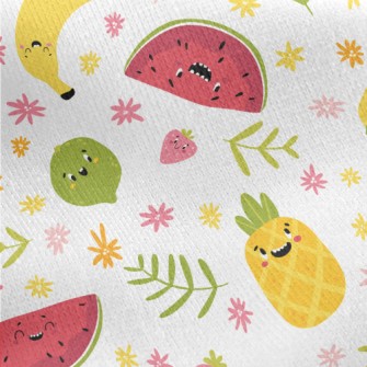 Funny Expression Fruit Jersey Backed Fleece