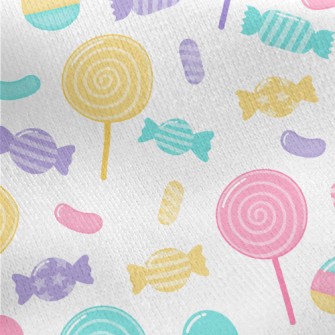 Sweet And Delicious Lollipops Jersey Backed Fleece