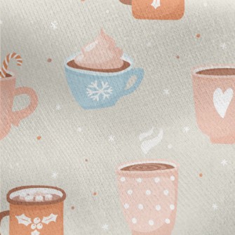 Marshmallow Cocoa Jersey Backed Fleece