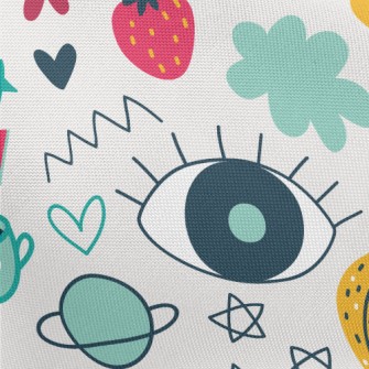 Big Eyes Pattern Pongee