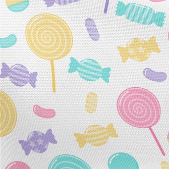 Sweet And Delicious Lollipops Pongee