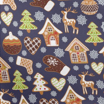 Christmas Decorated Snowflake  Pongee
