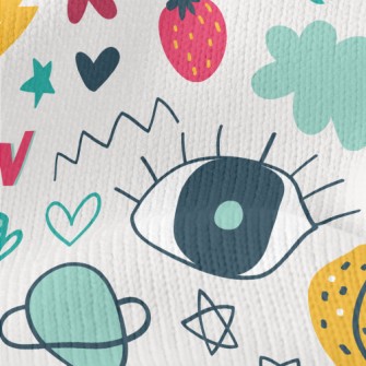 Big Eyes Pattern Stretch Jersey