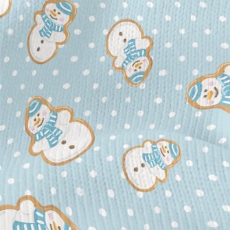 Snowman Fondant Cookies Stretch Jersey