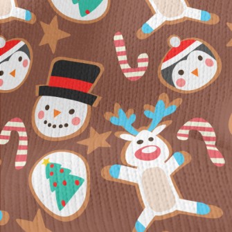 Cute Christmas Character Cooki Stretch Jersey