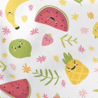 Funny Expression Fruit Lightweight Cotton Poplin