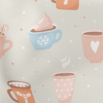 Marshmallow Cocoa Lightweight Cotton Poplin