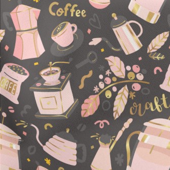 Garden Coffee Time Lightweight Cotton Poplin