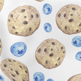 Blueberry Oatmeal Cookies Lightweight Cotton Poplin