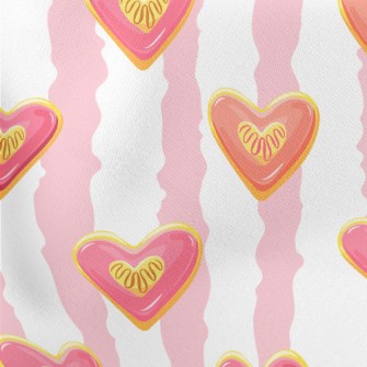 Strawberry Love Cookies Lightweight Cotton Poplin