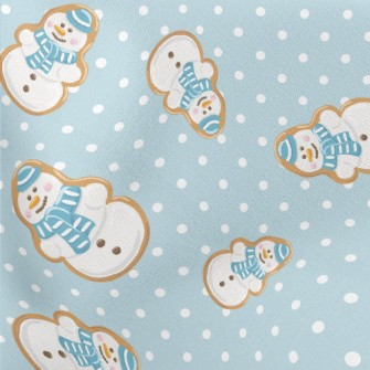 Snowman Fondant Cookies Lightweight Cotton Poplin