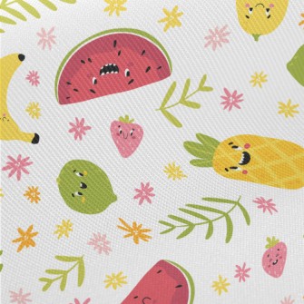 Funny Expression Fruit Midweight Cotton Poplin