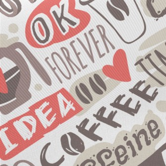 Fun English Coffee Midweight Cotton Poplin