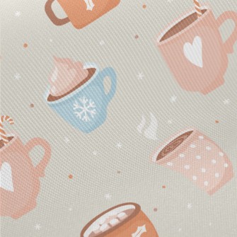 Marshmallow Cocoa Midweight Cotton Poplin