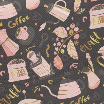 Garden Coffee Time Midweight Cotton Poplin