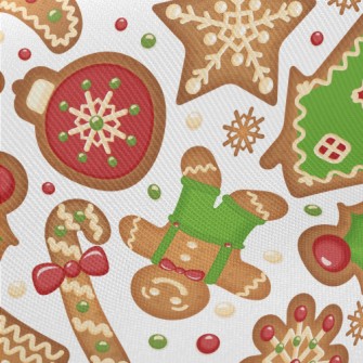 Christmas Cookies Chocolate Ch Midweight Cotton Poplin