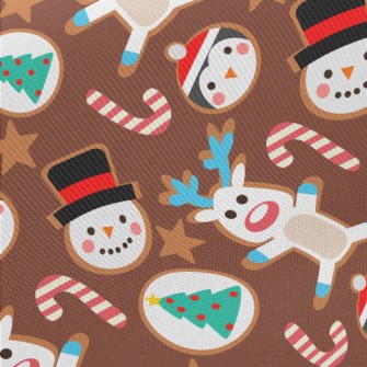 Cute Christmas Character Cooki Midweight Cotton Poplin