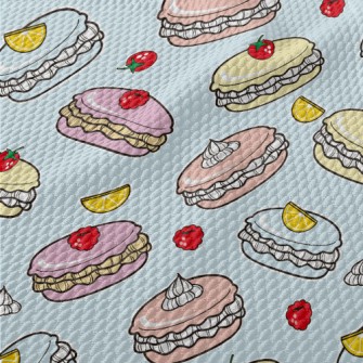 Cartoon Fruit Cake Birdseye Piqué