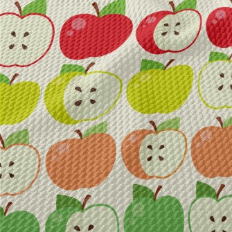 Colorful Apple Slices Birdseye Piqué