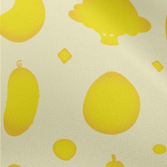 Yellow Vegetables Silhouettes Chiffon